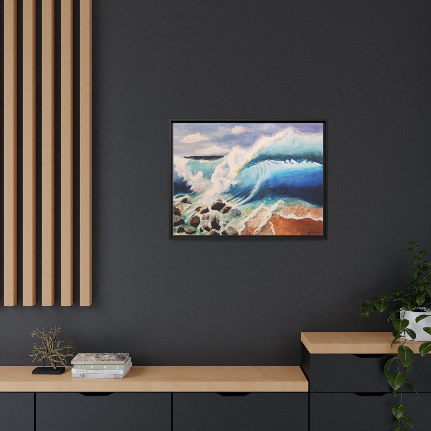 Canvas Wall Art - Ocean Acrylic by Kerri Welden