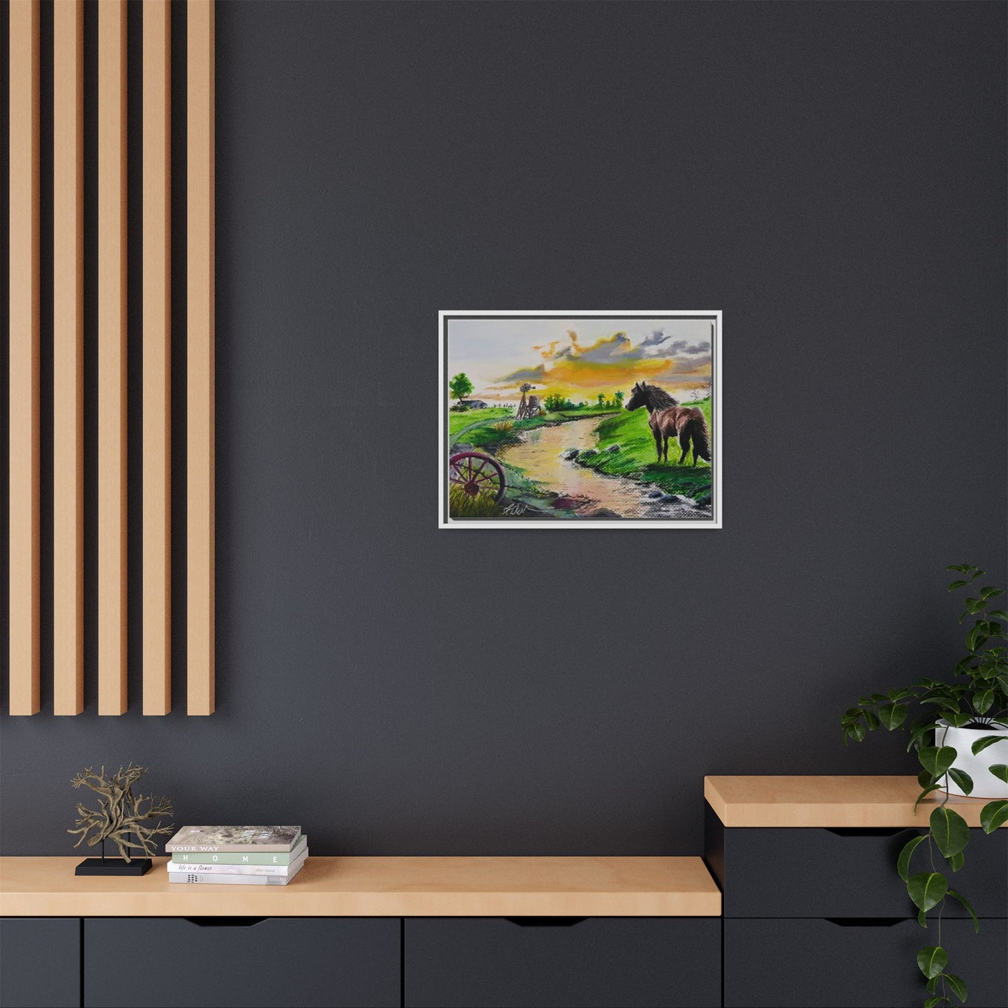 'Country Peace' Oil Pastel Print by Kerri Welden