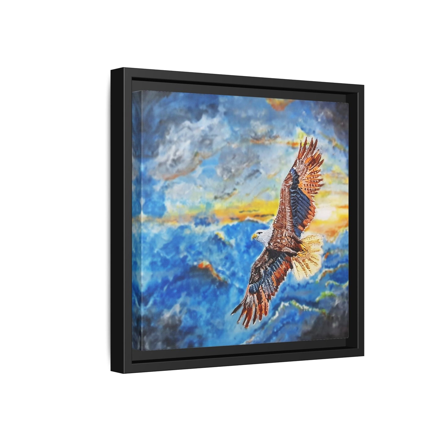 Framed Eagle Artwork - Inspirational Matte Canvas Print