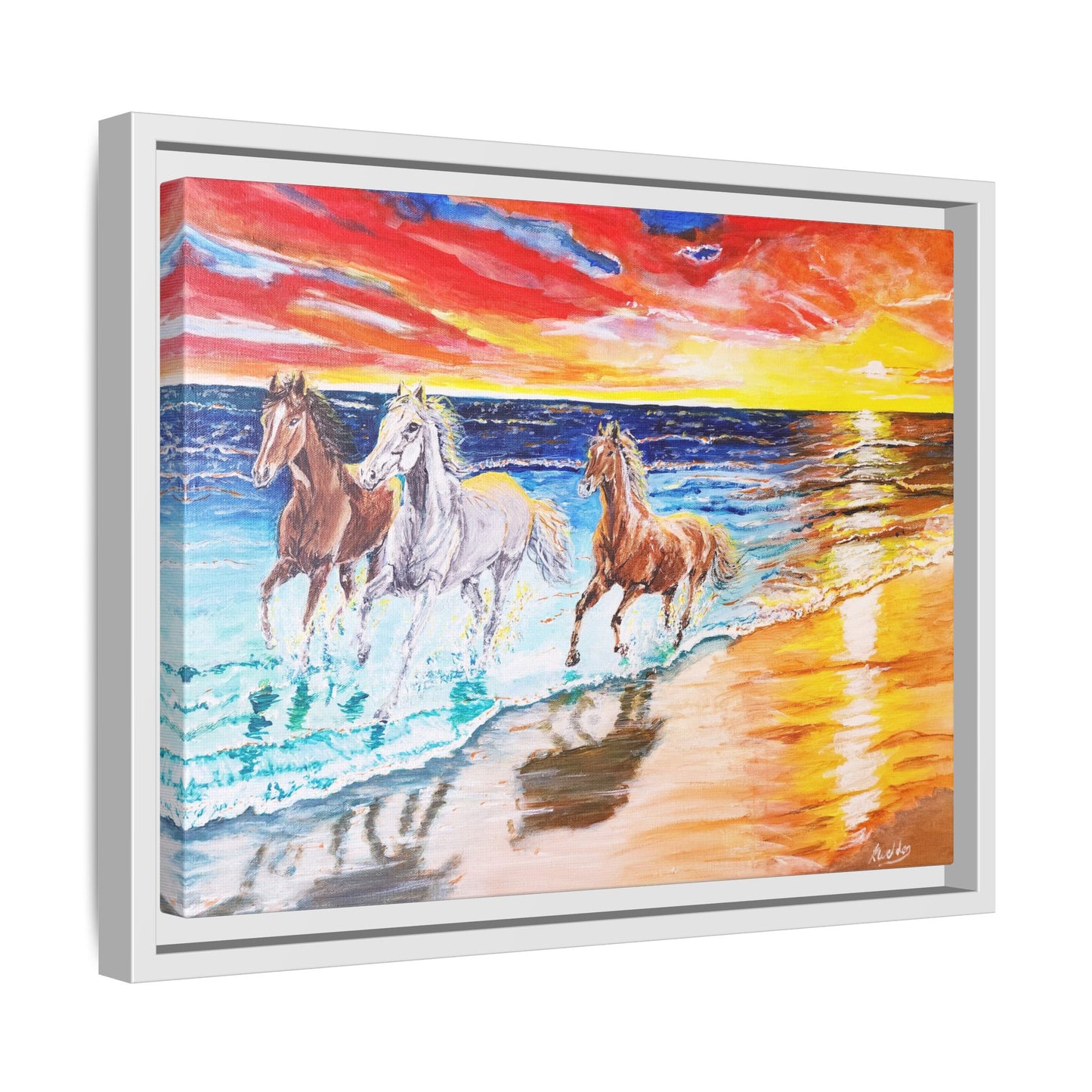 'Sunset Brumby' Print of Acrylic by Kerri Welden