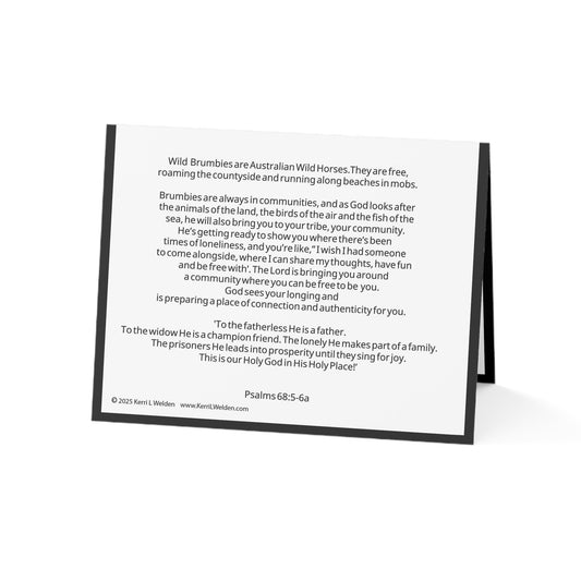 'Mob of Brumbies' Psalms 68:5-6a Greeting Cards