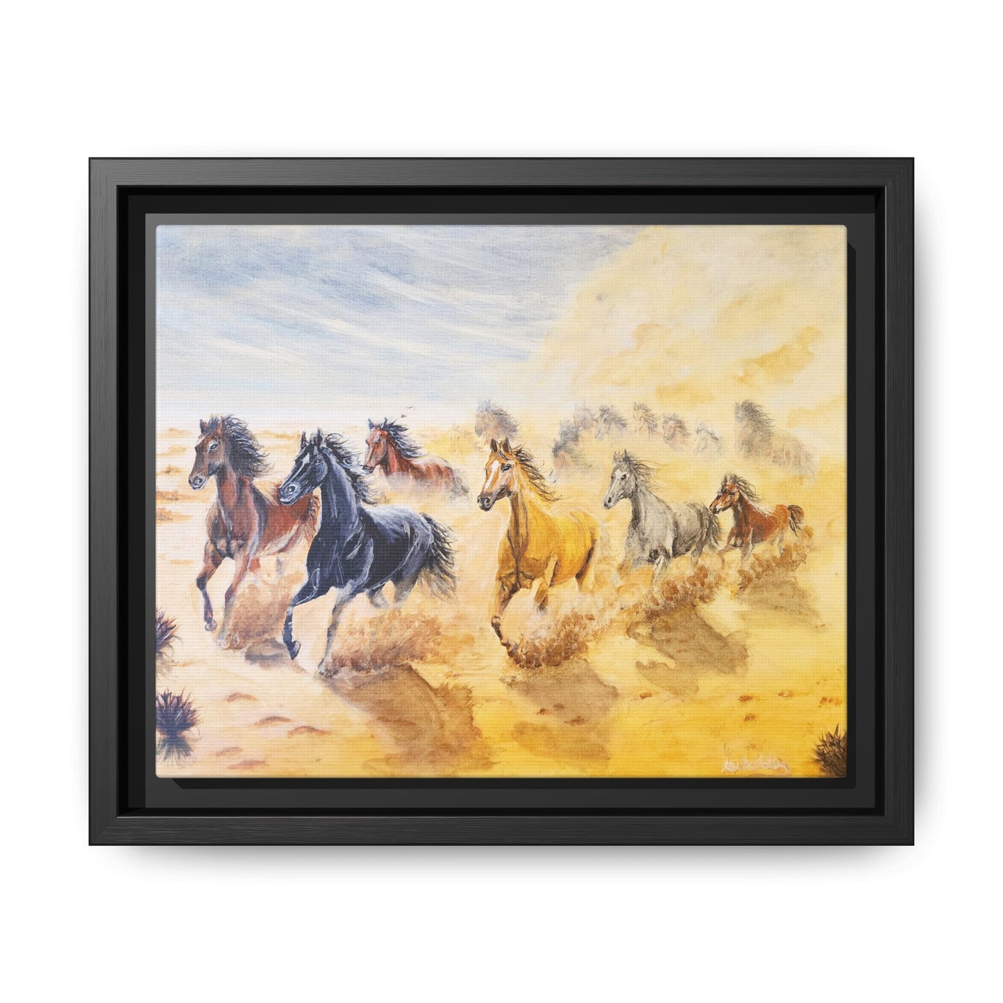 'Mob of Brumbies' Print of an Acrylic Painting by Kerri Welden