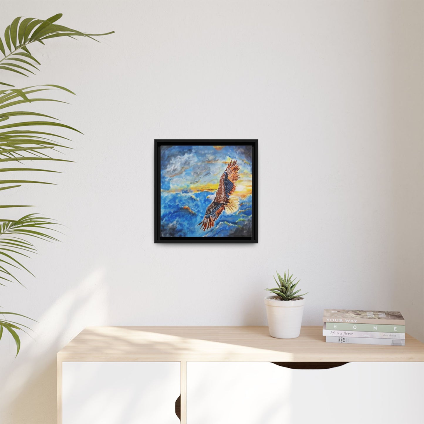 Framed Eagle Artwork - Inspirational Matte Canvas Print