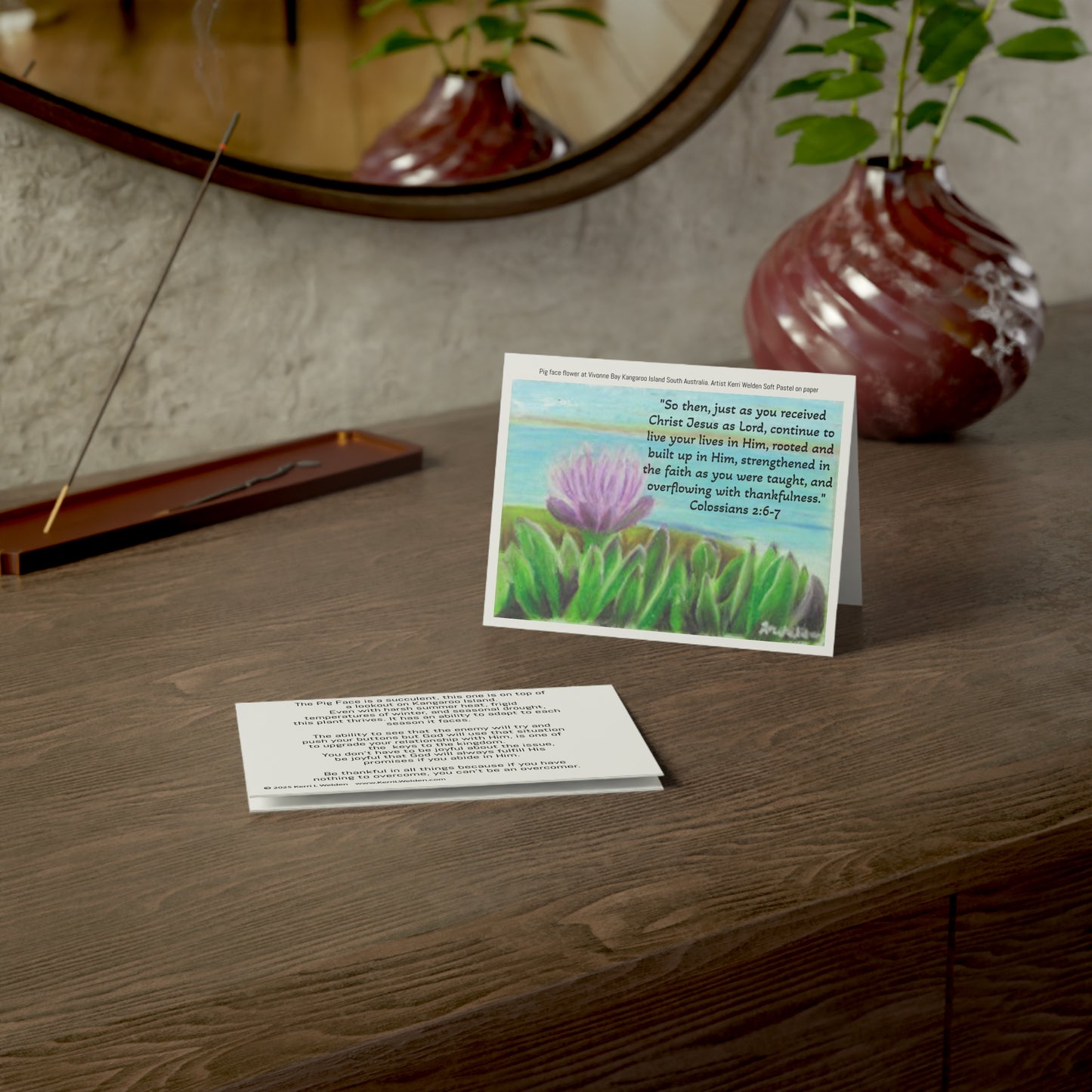 Pigs Face Kangaroo Island Colossians 2:6-7 Greeting Card