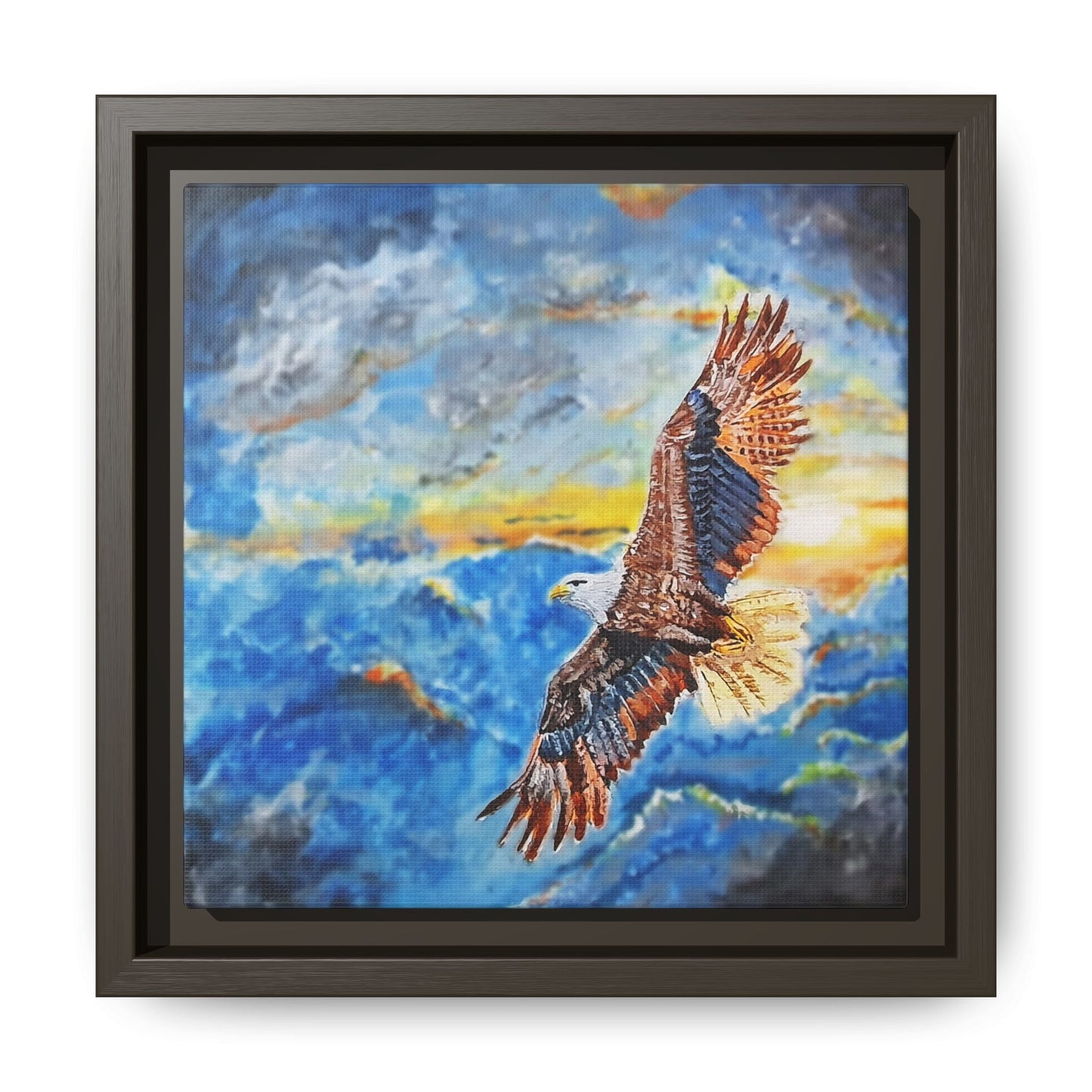 Framed Eagle Artwork - Inspirational Matte Canvas Print