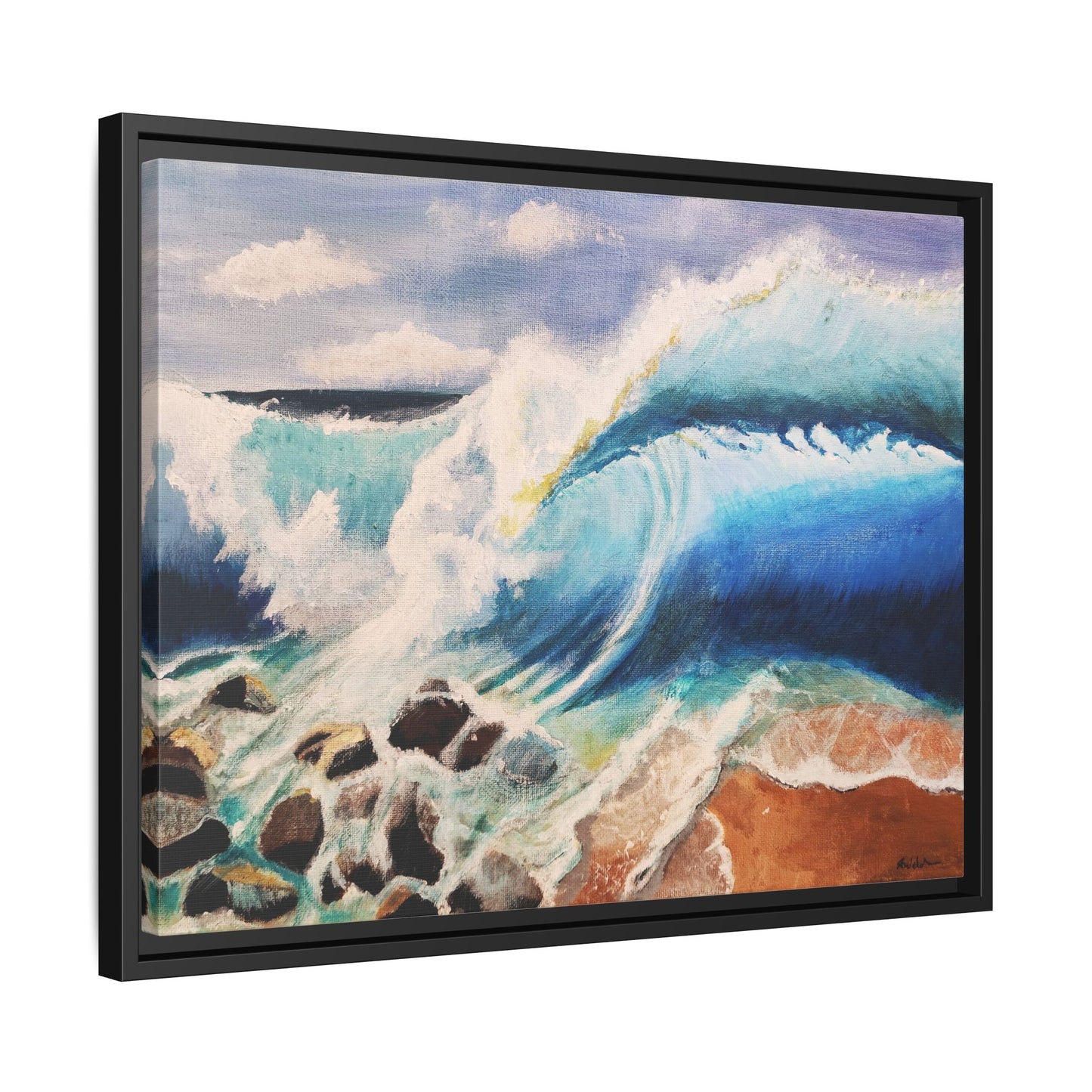 Canvas Wall Art - Ocean Acrylic by Kerri Welden