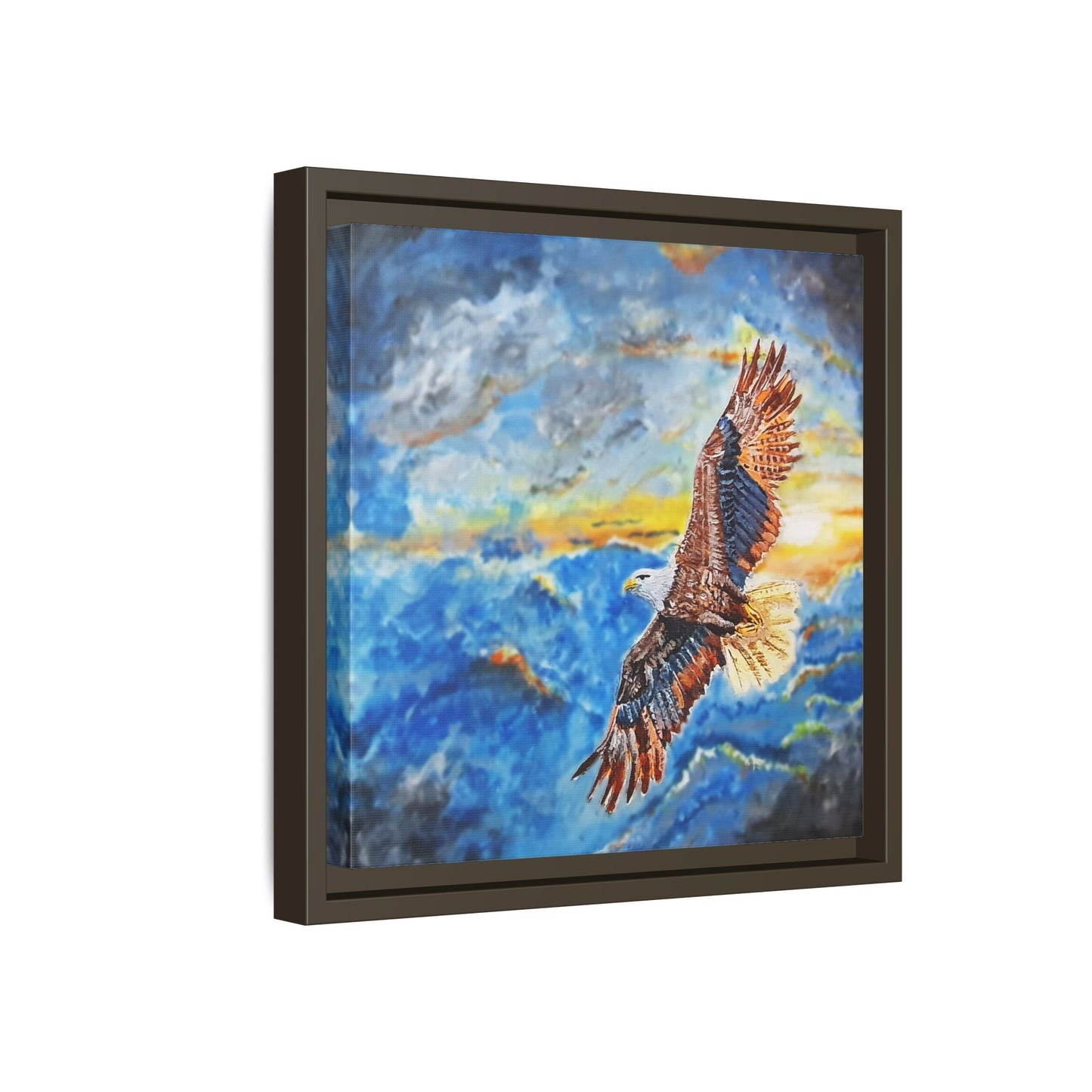 Framed Eagle Artwork - Inspirational Matte Canvas Print