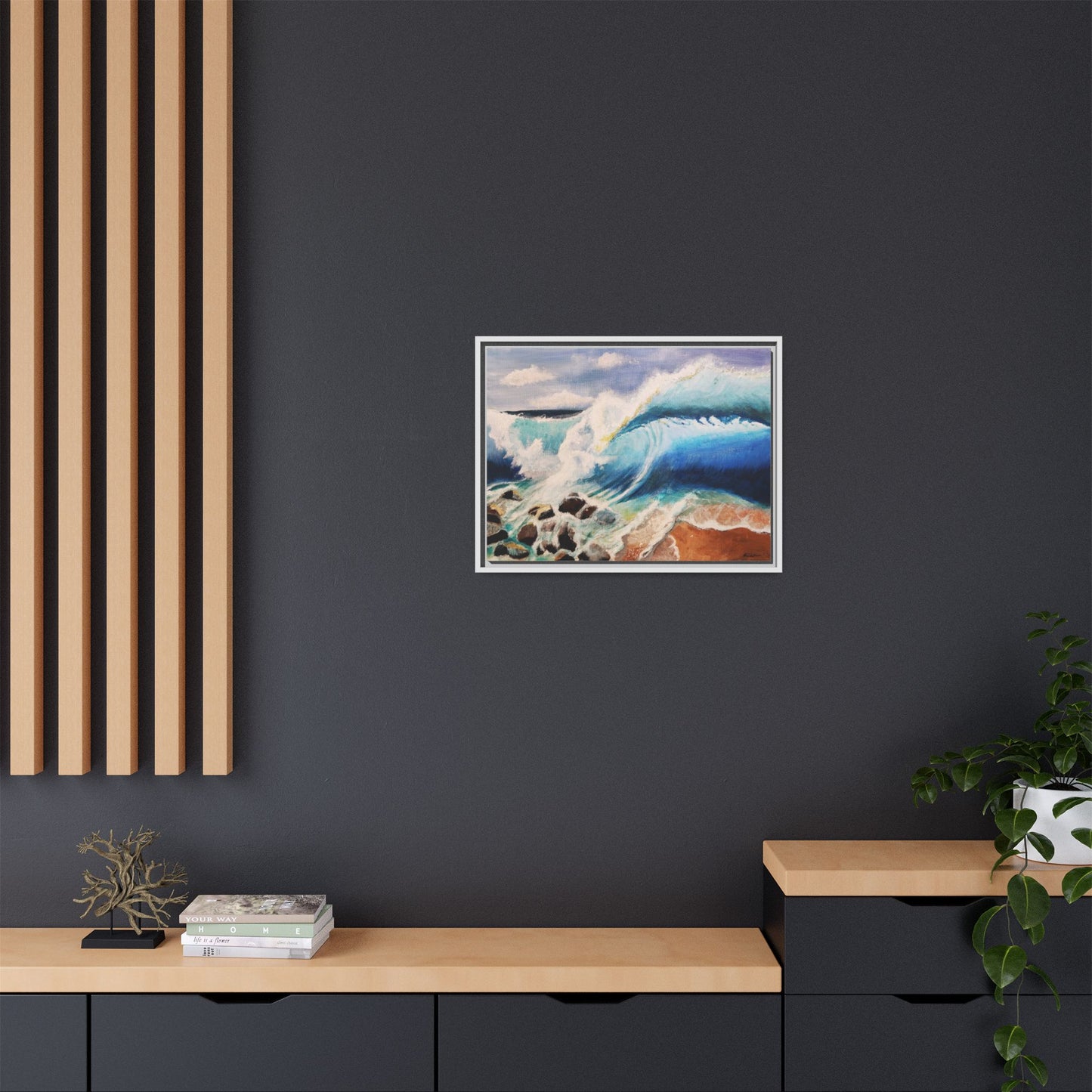 Canvas Wall Art - Ocean Acrylic by Kerri Welden