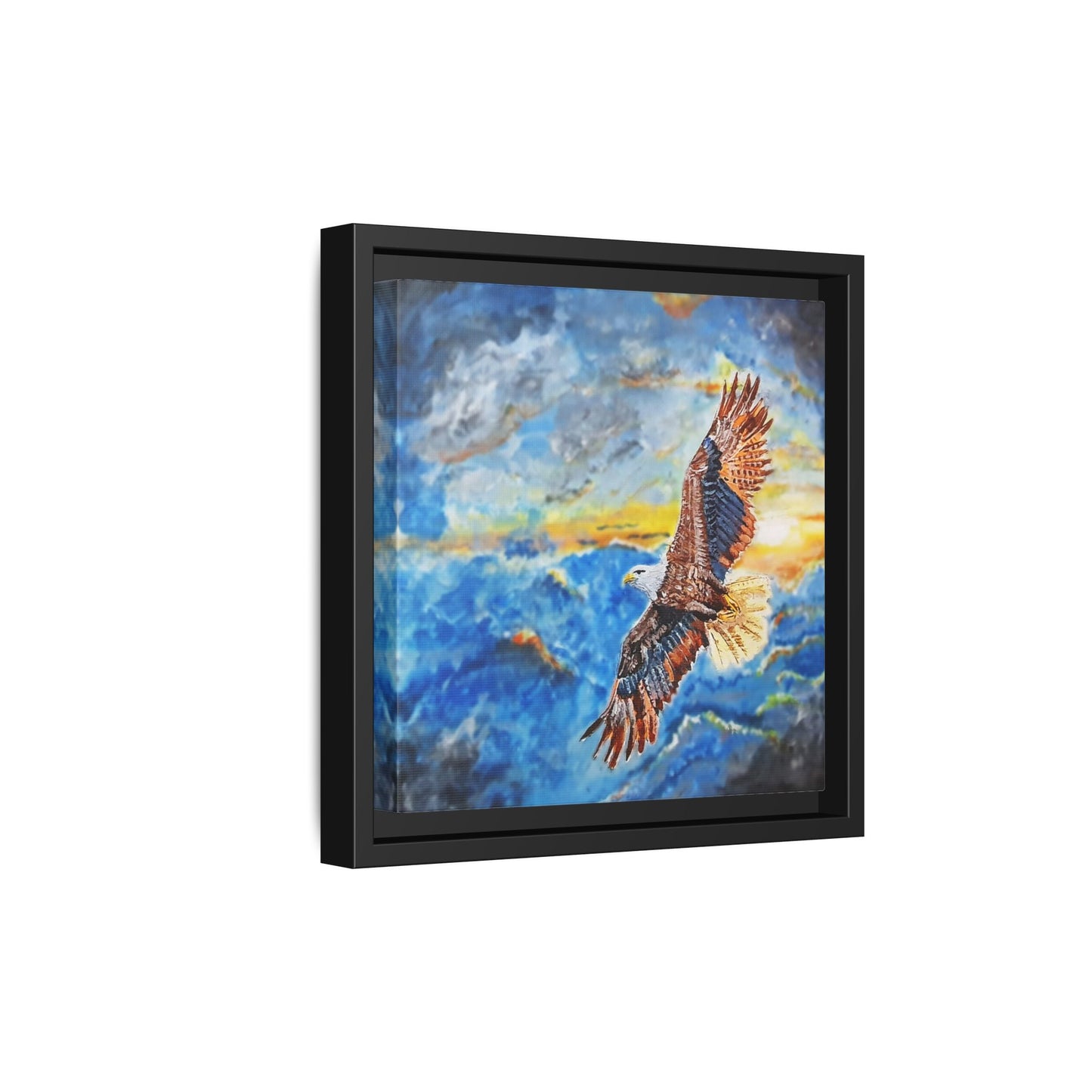 Framed Eagle Artwork - Inspirational Matte Canvas Print