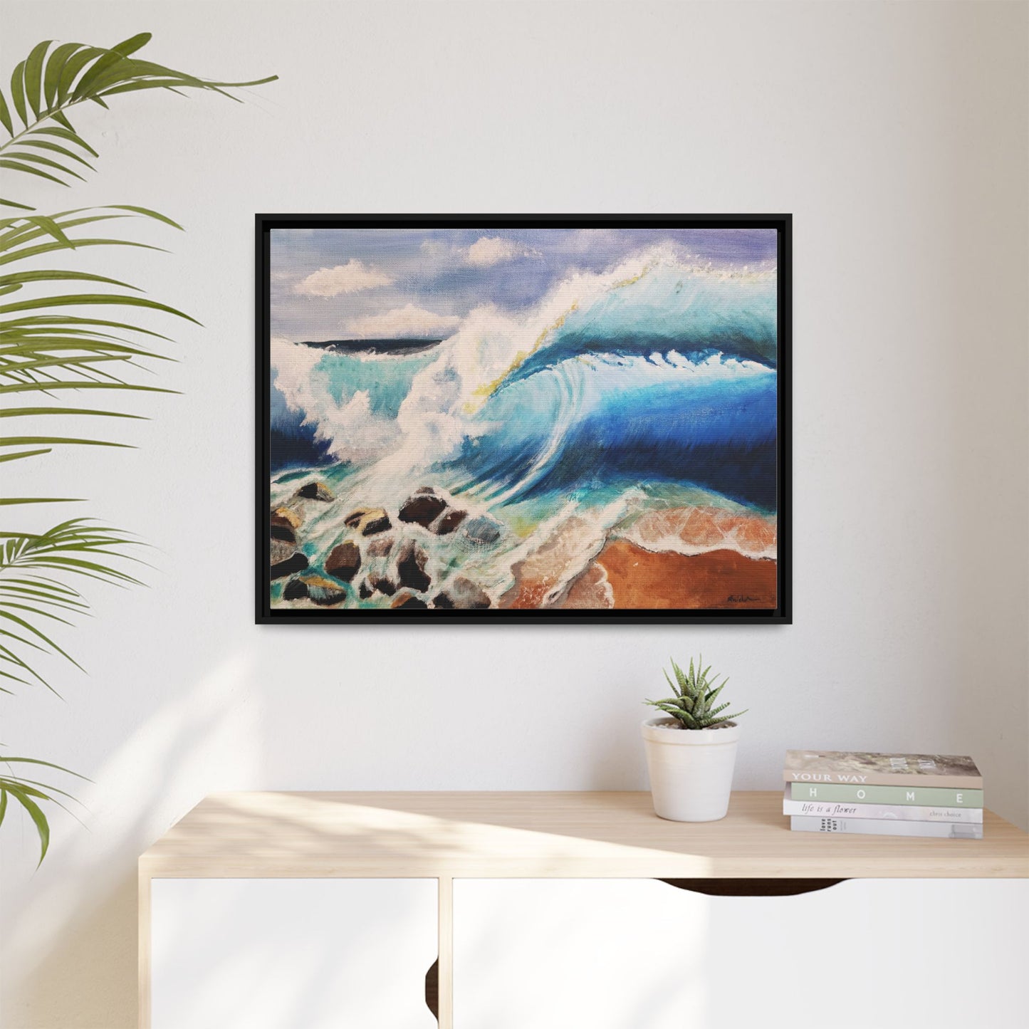Canvas Wall Art - Ocean Acrylic by Kerri Welden