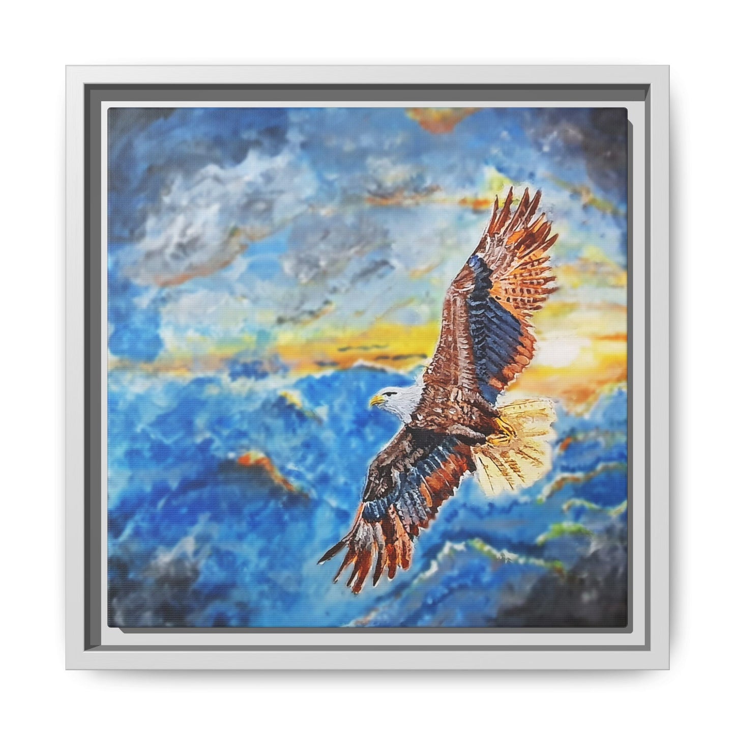 Framed Eagle Artwork - Inspirational Matte Canvas Print