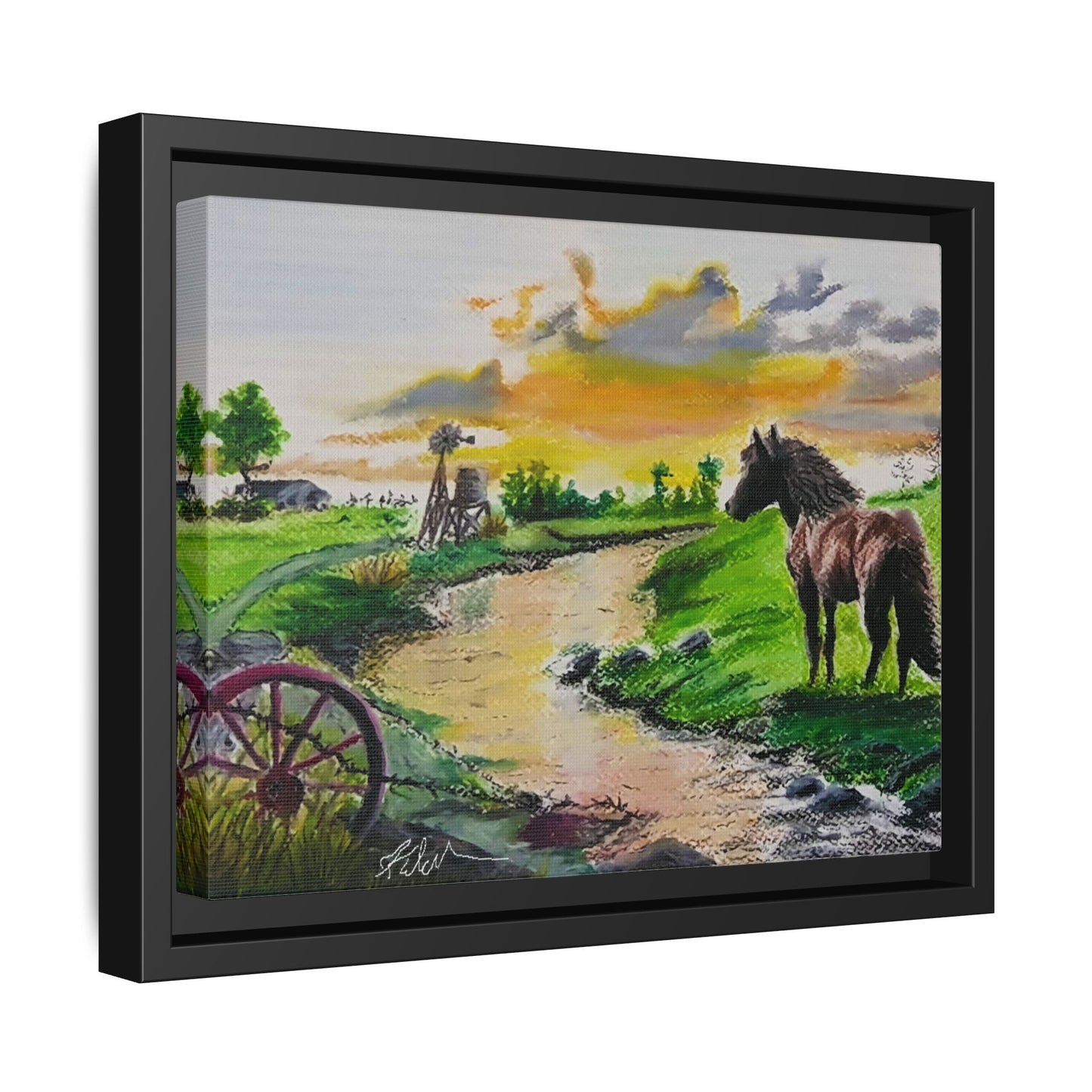 'Country Peace' Oil Pastel Print by Kerri Welden