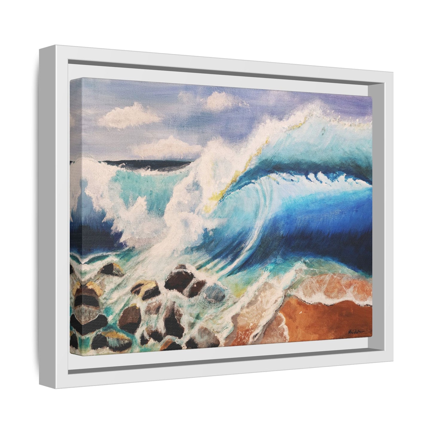 Canvas Wall Art - Ocean Acrylic by Kerri Welden