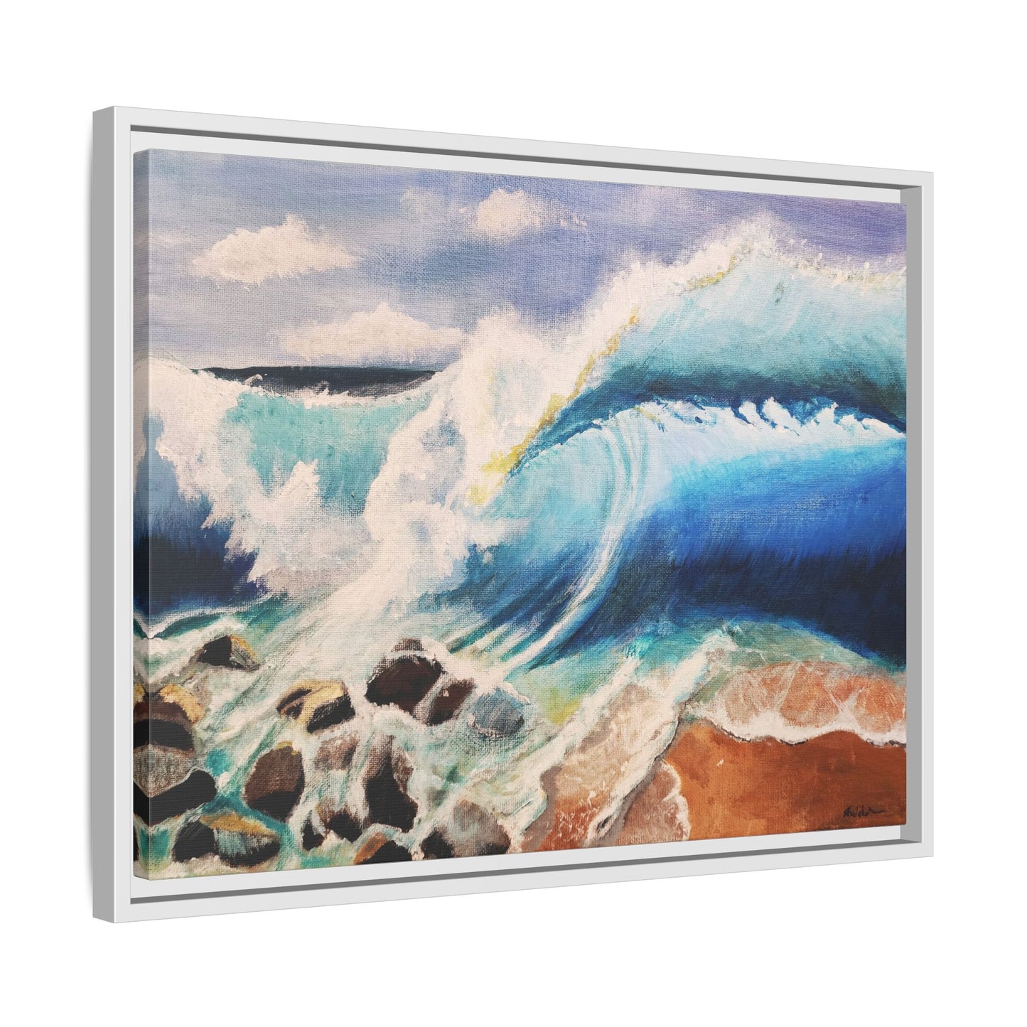 Canvas Wall Art - Ocean Acrylic by Kerri Welden