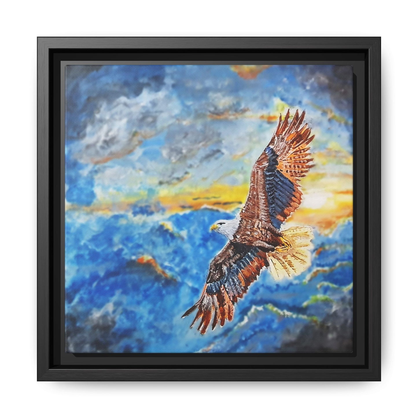 Framed Eagle Artwork - Inspirational Matte Canvas Print
