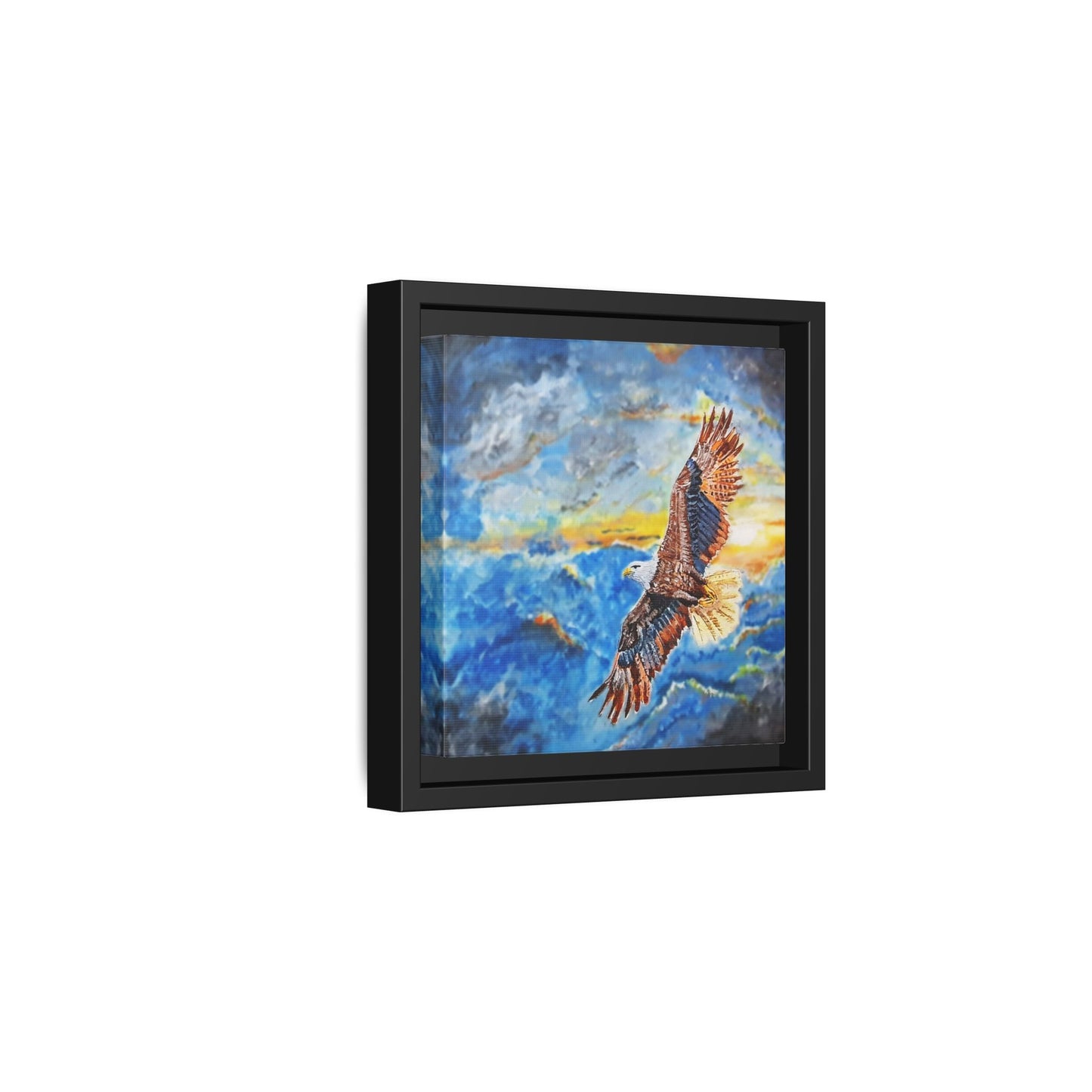 Framed Eagle Artwork - Inspirational Matte Canvas Print