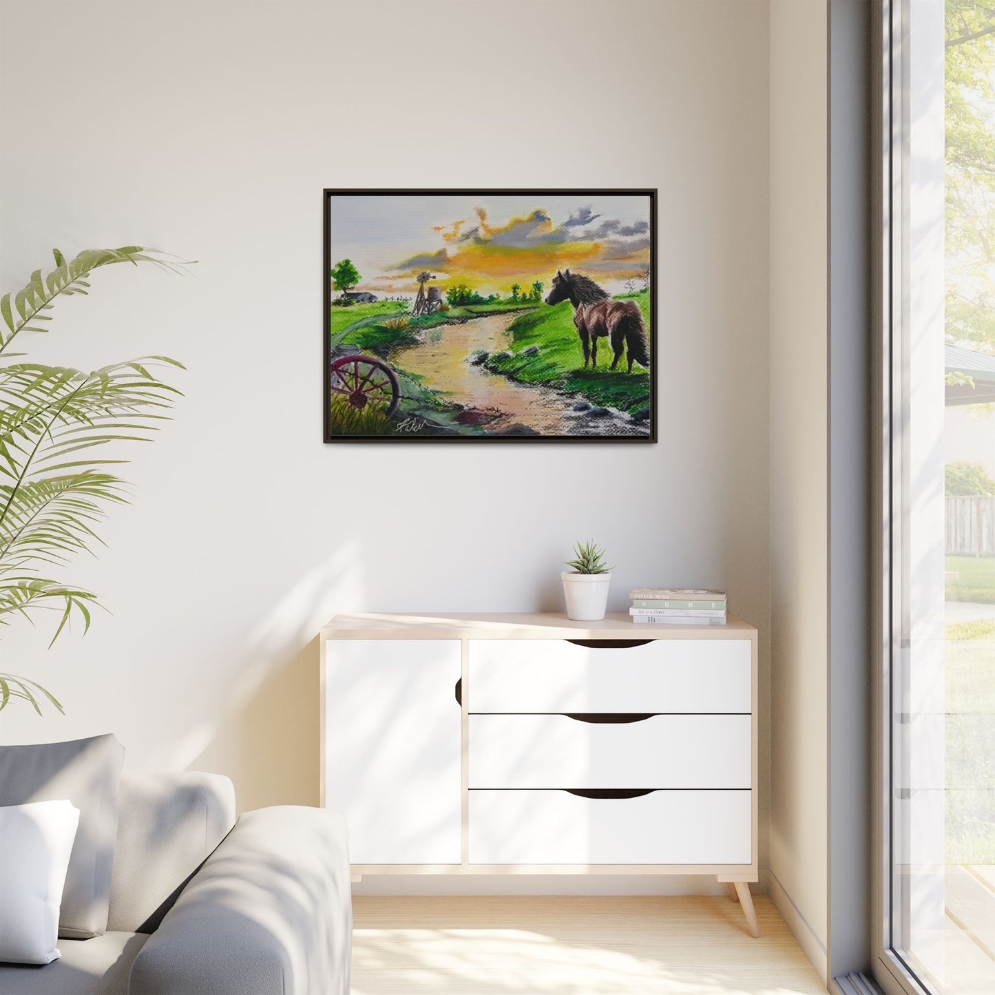 'Country Peace' Oil Pastel Print by Kerri Welden