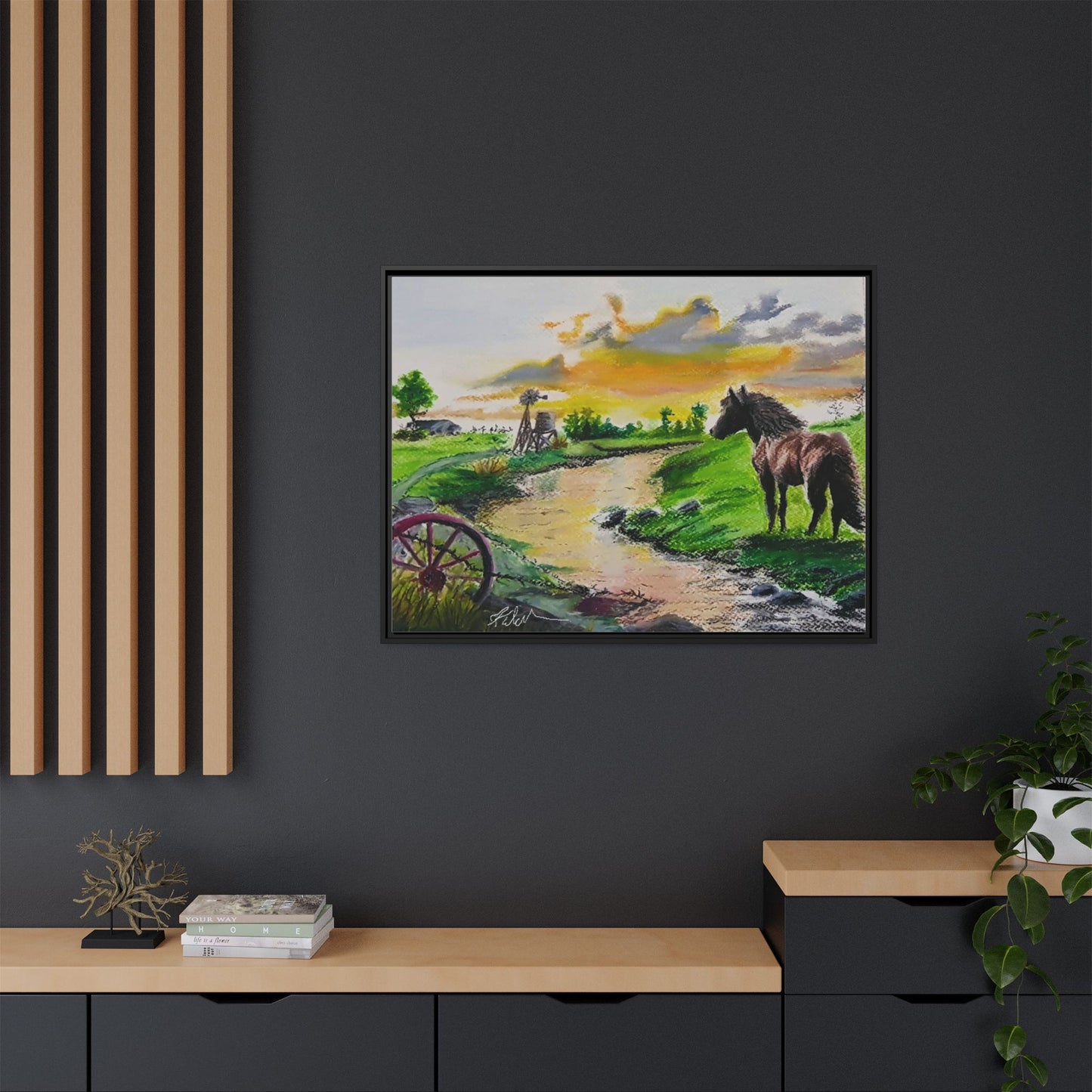 'Country Peace' Oil Pastel Print by Kerri Welden