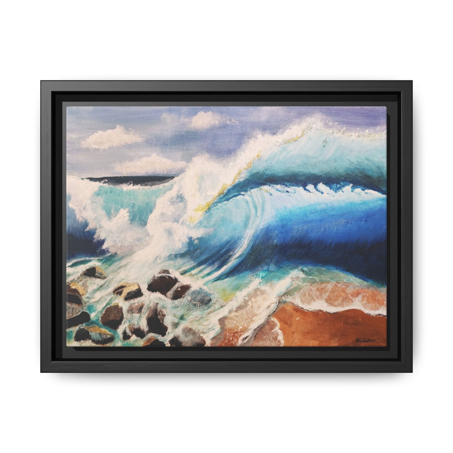 Canvas Wall Art - Ocean Acrylic by Kerri Welden