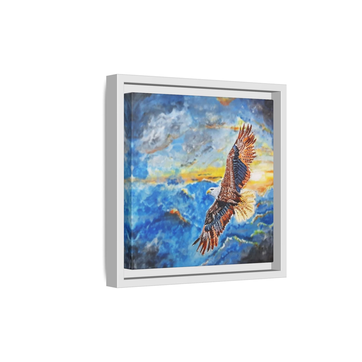 Framed Eagle Artwork - Inspirational Matte Canvas Print