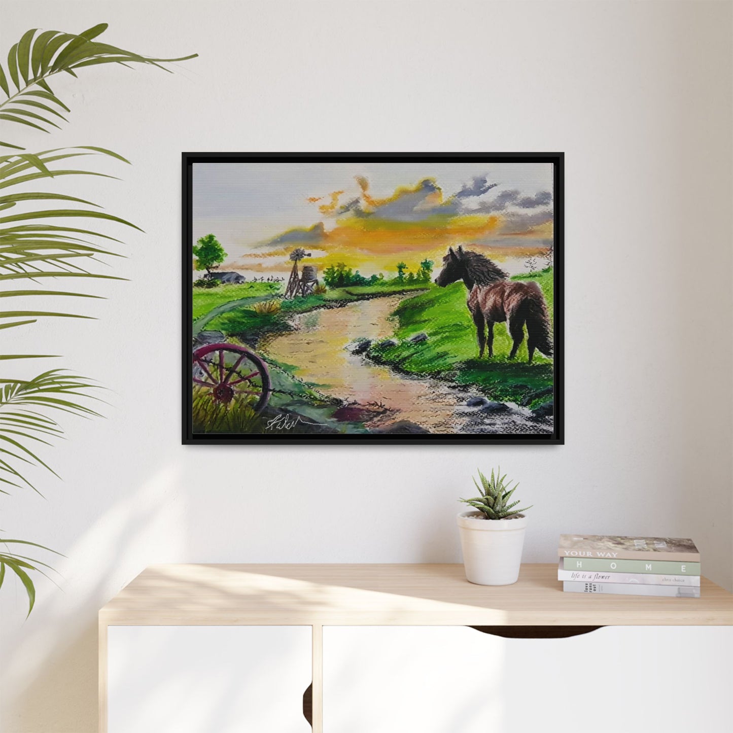 'Country Peace' Oil Pastel Print by Kerri Welden