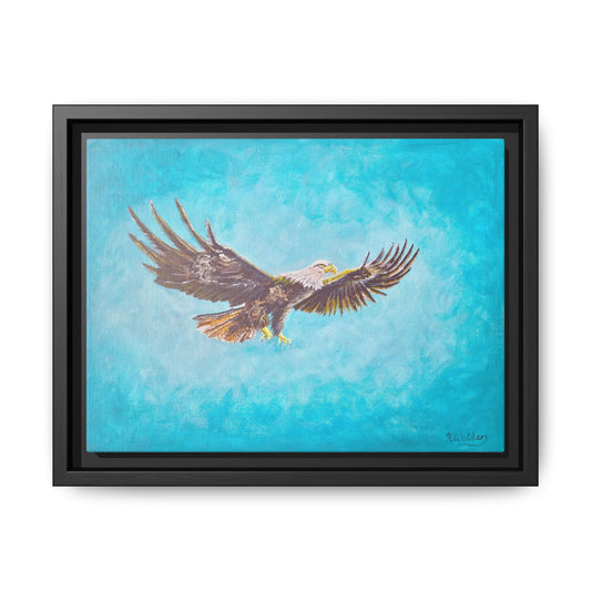 'Provisional Eagle', Canvas Print with floating frame, Acrylic Painting by Kerri Welden