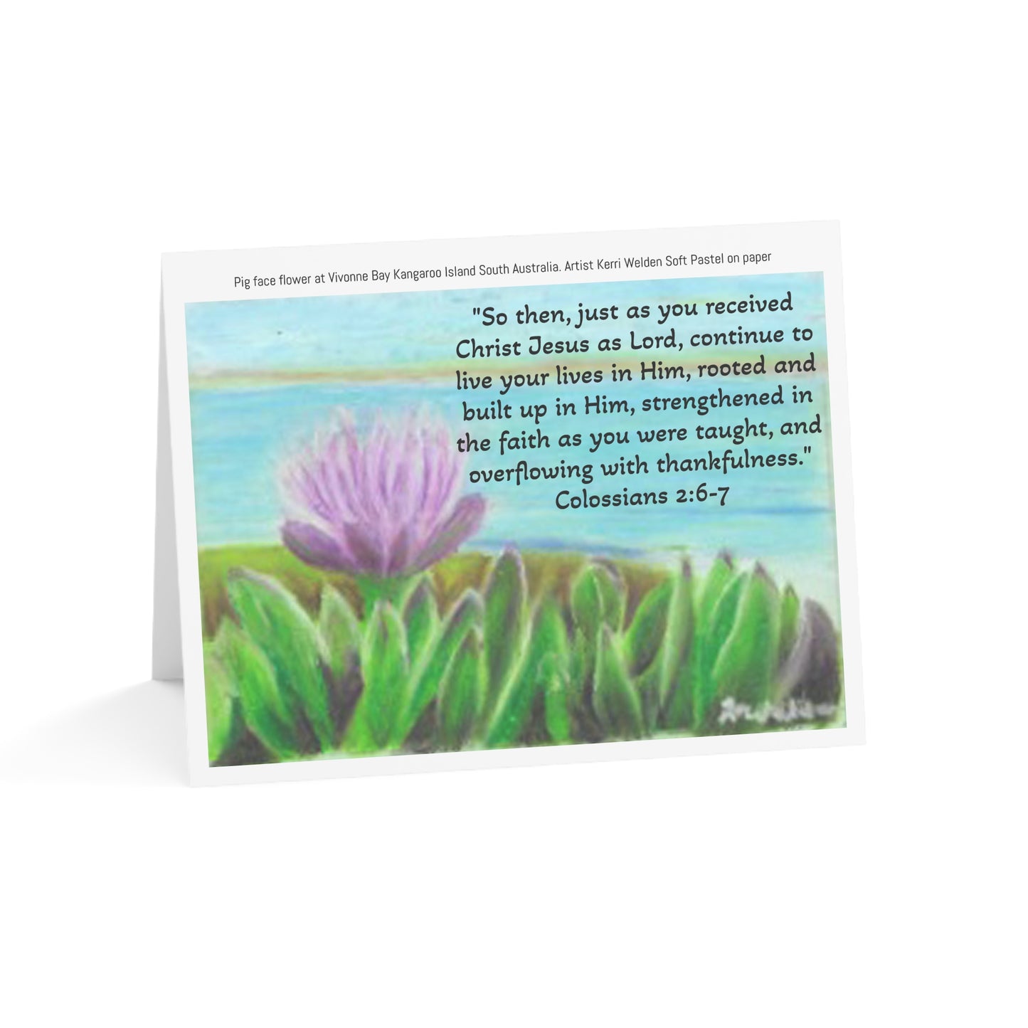 Pigs Face Kangaroo Island Colossians 2:6-7 Greeting Card
