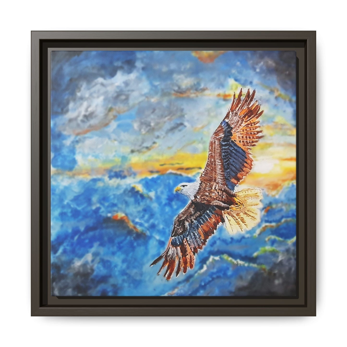 Framed Eagle Artwork - Inspirational Matte Canvas Print