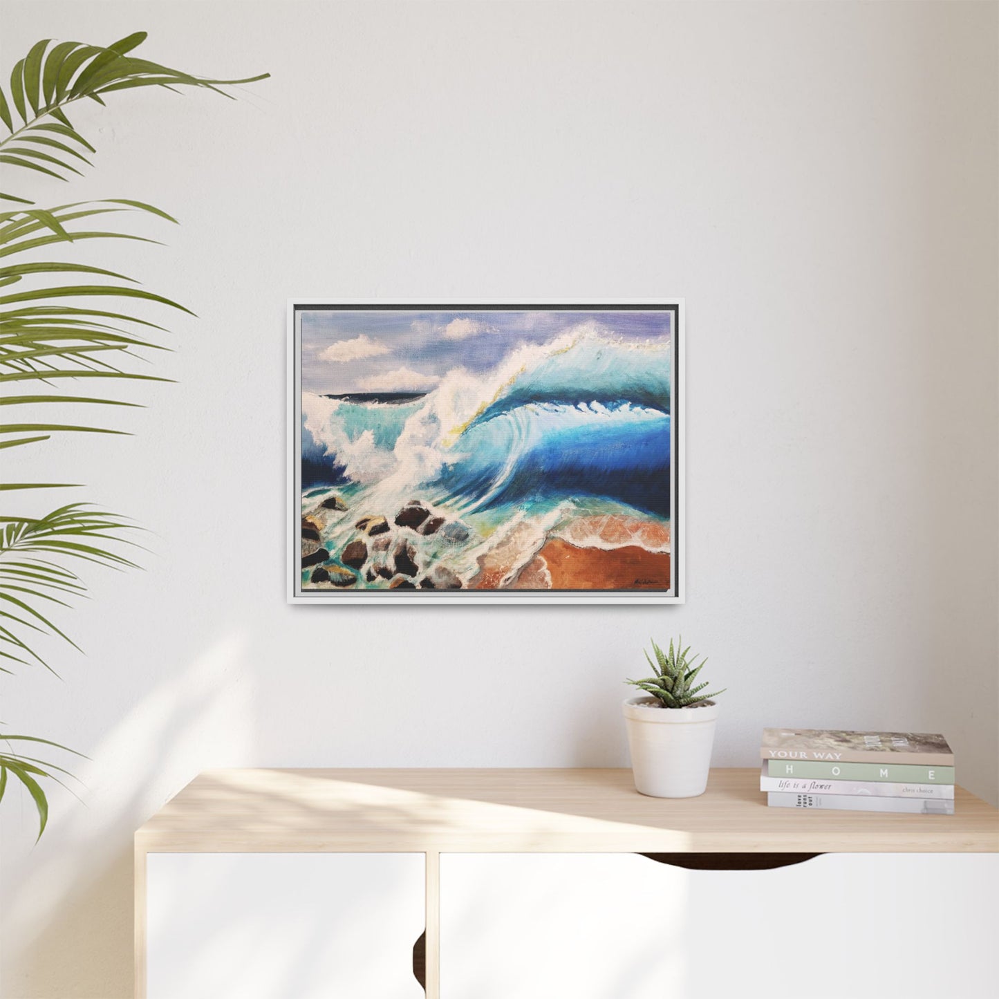 Canvas Wall Art - Ocean Acrylic by Kerri Welden